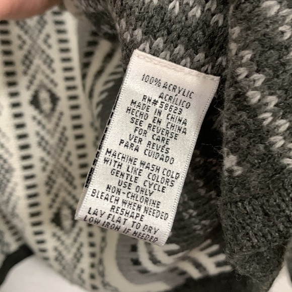 Carducci Grey White Waterfall Open Front Knit Cardigan Size L - Picture 5 of 6